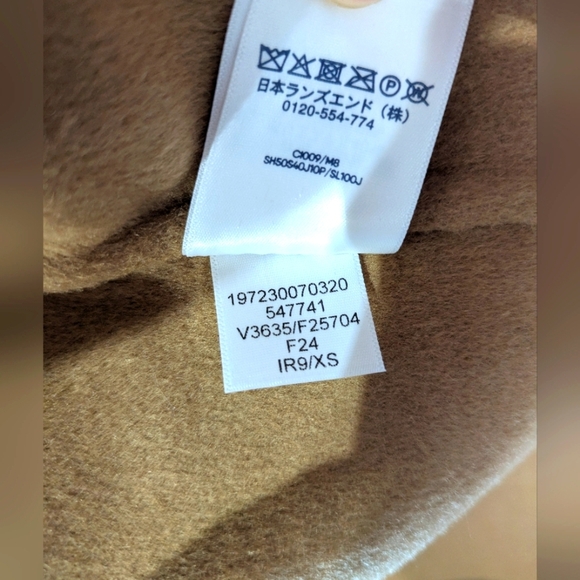 Lands’ End Wool Coat XS Camel Long Classic Winter Overcoat NWT - Picture 8 of 12